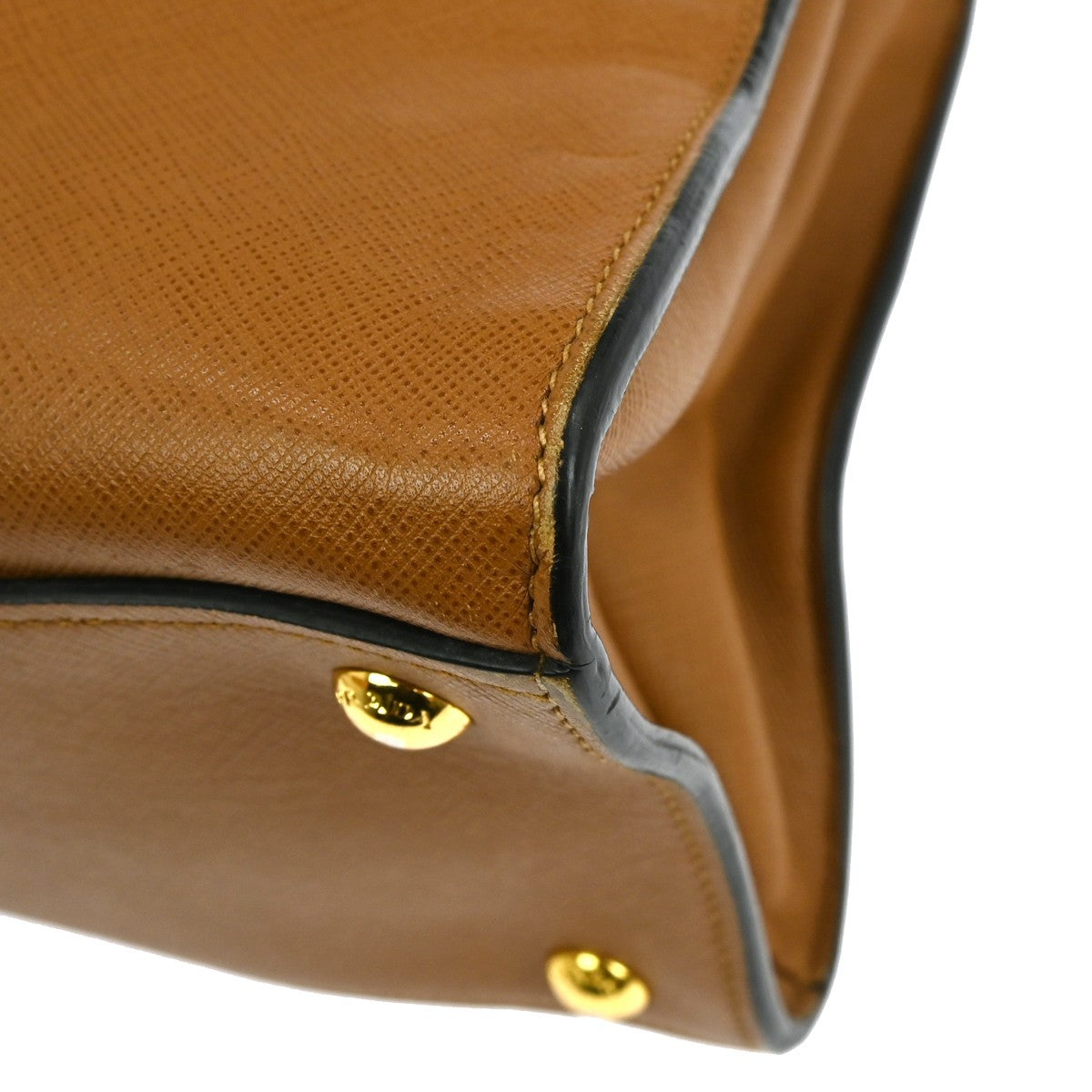 Prada Soft Triple Pocket Convertible Tote Saffiano Leather, BROWN, LEATHER, Tote bag