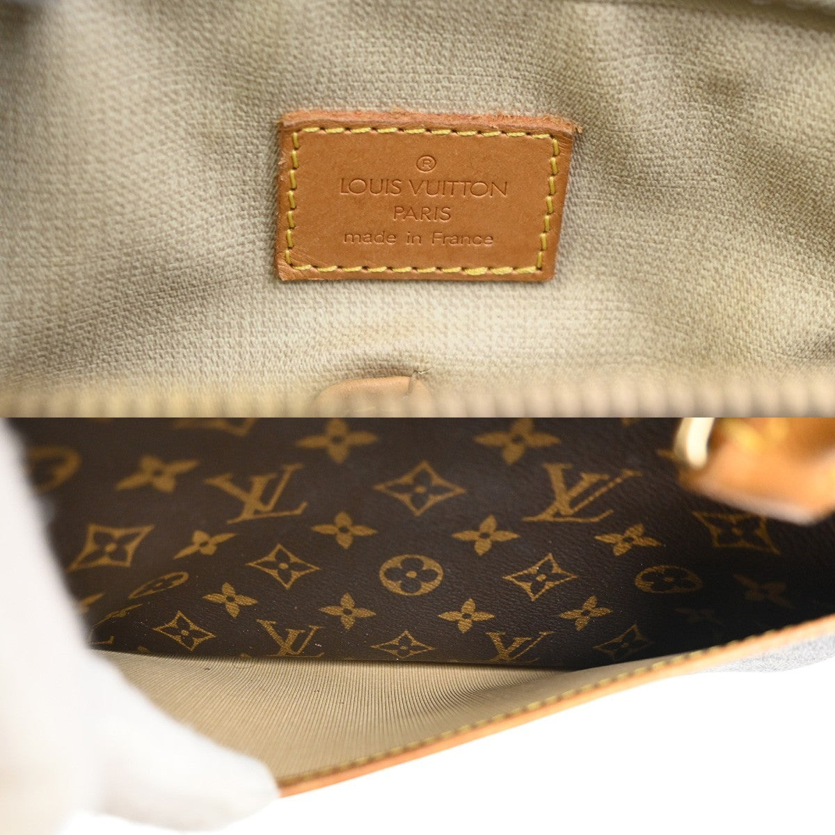 Louis Vuitton Trouville Handbag Monogram Canvas, BROWN, CANVAS, Handbag