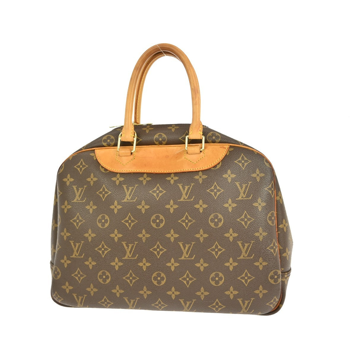 Louis Vuitton Deauville Handbag Monogram Canvas, BROWN, CANVAS, Handbag