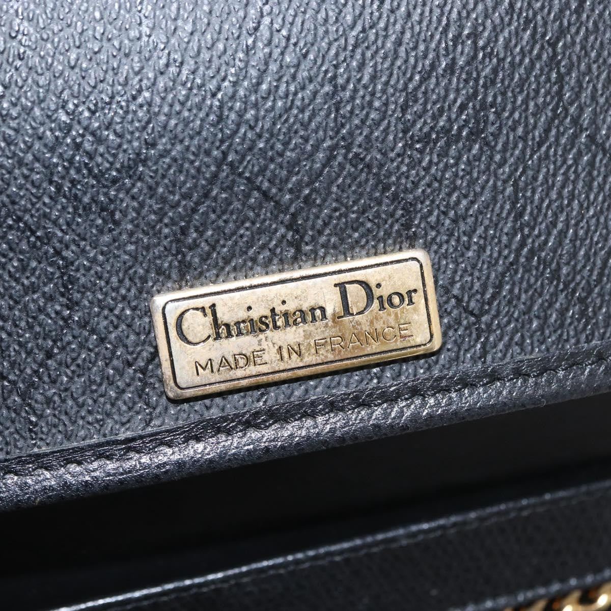 Christian Dior Vintage Shoulder Bag Leather, Black, Leather, Shoulder Bag
