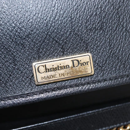 Christian Dior Vintage Shoulder Bag Leather, Black, Leather, Shoulder Bag