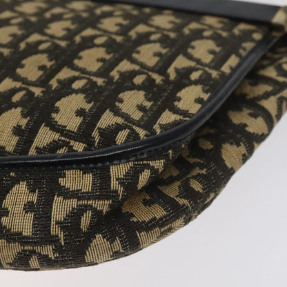 Christian Dior Vintage Flap Crossbody Bag Canvas, NAVY, CANVAS, Shoulder bag