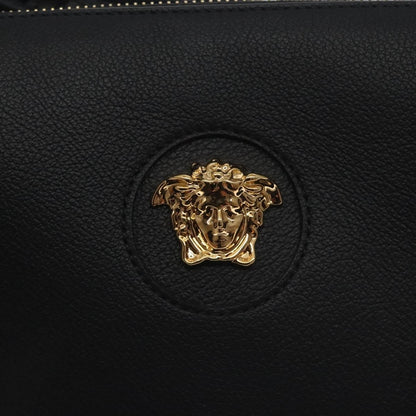 Versace Medusa Shoulder Bag Leather, BLACK, LEATHER, Shoulder bag