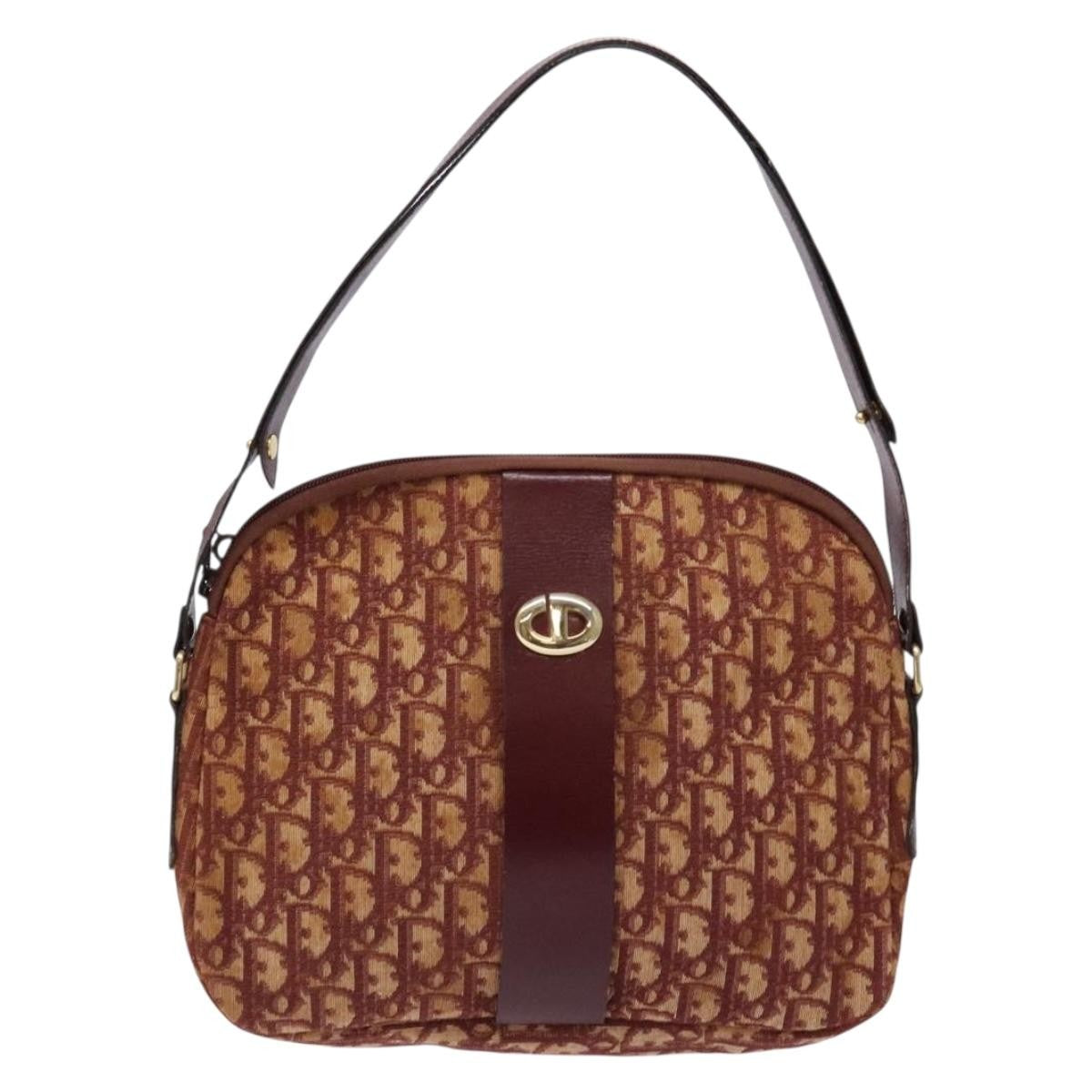 Christian Dior Vintage Trotter Handbag Canvas, RED, CANVAS, Handbag