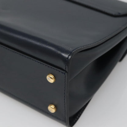 Celine Handbag Leather, NAVY, LEATHER, Handbag