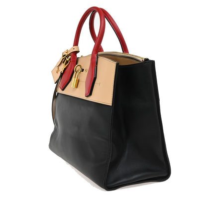 Louis Vuitton City Steamer Handbag Leather, BLACK, LEATHER, Handbag