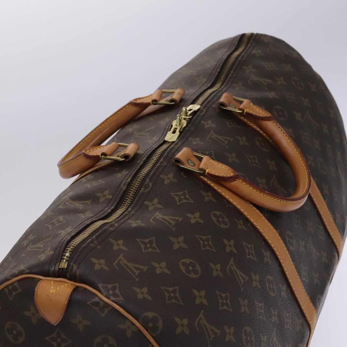 Louis Vuitton Keepall Bag Monogram Canvas, BROWN, CANVAS, Travel bag
