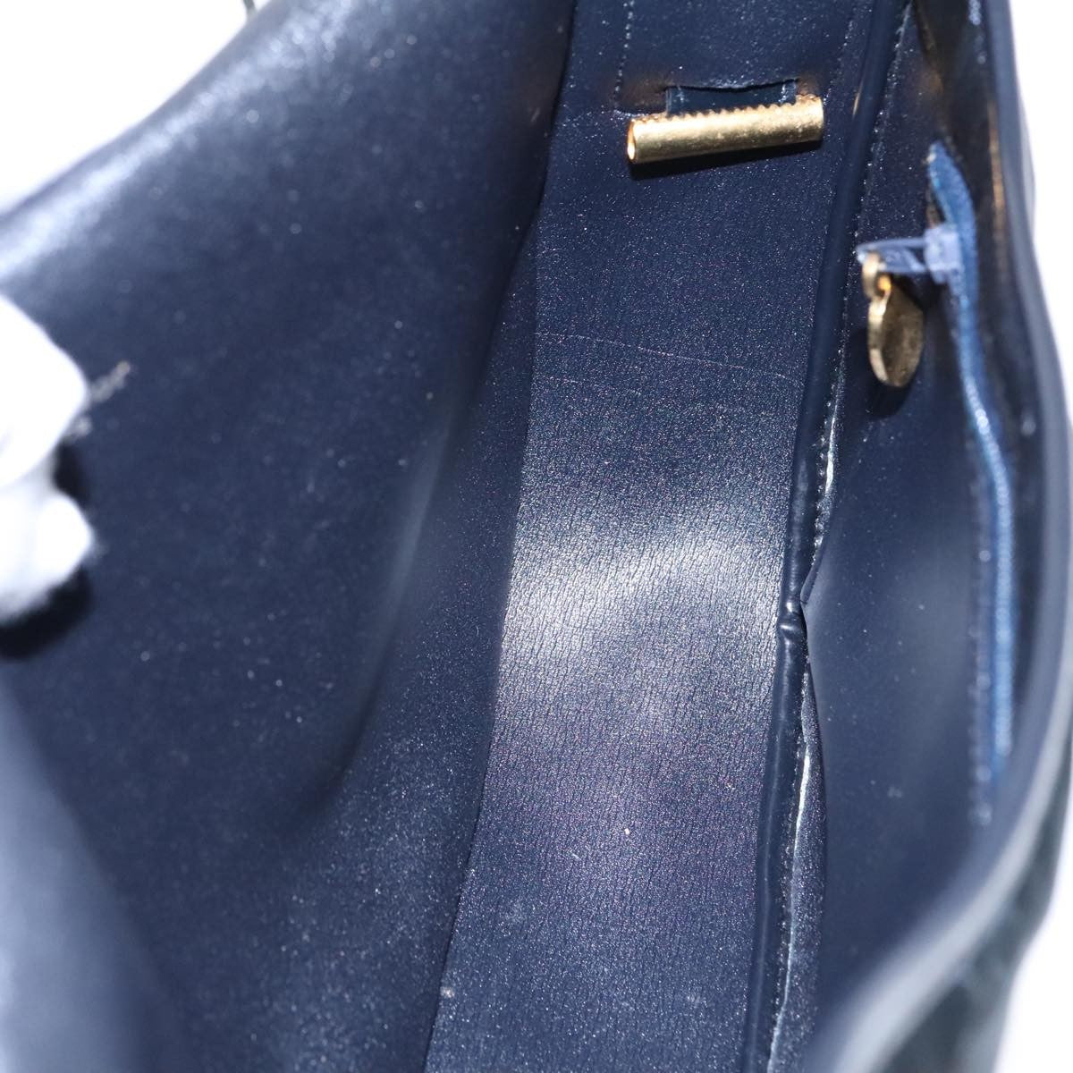 Christian Dior Vintage Shoulder Bag Canvas, NAVY, CANVAS, Shoulder bag