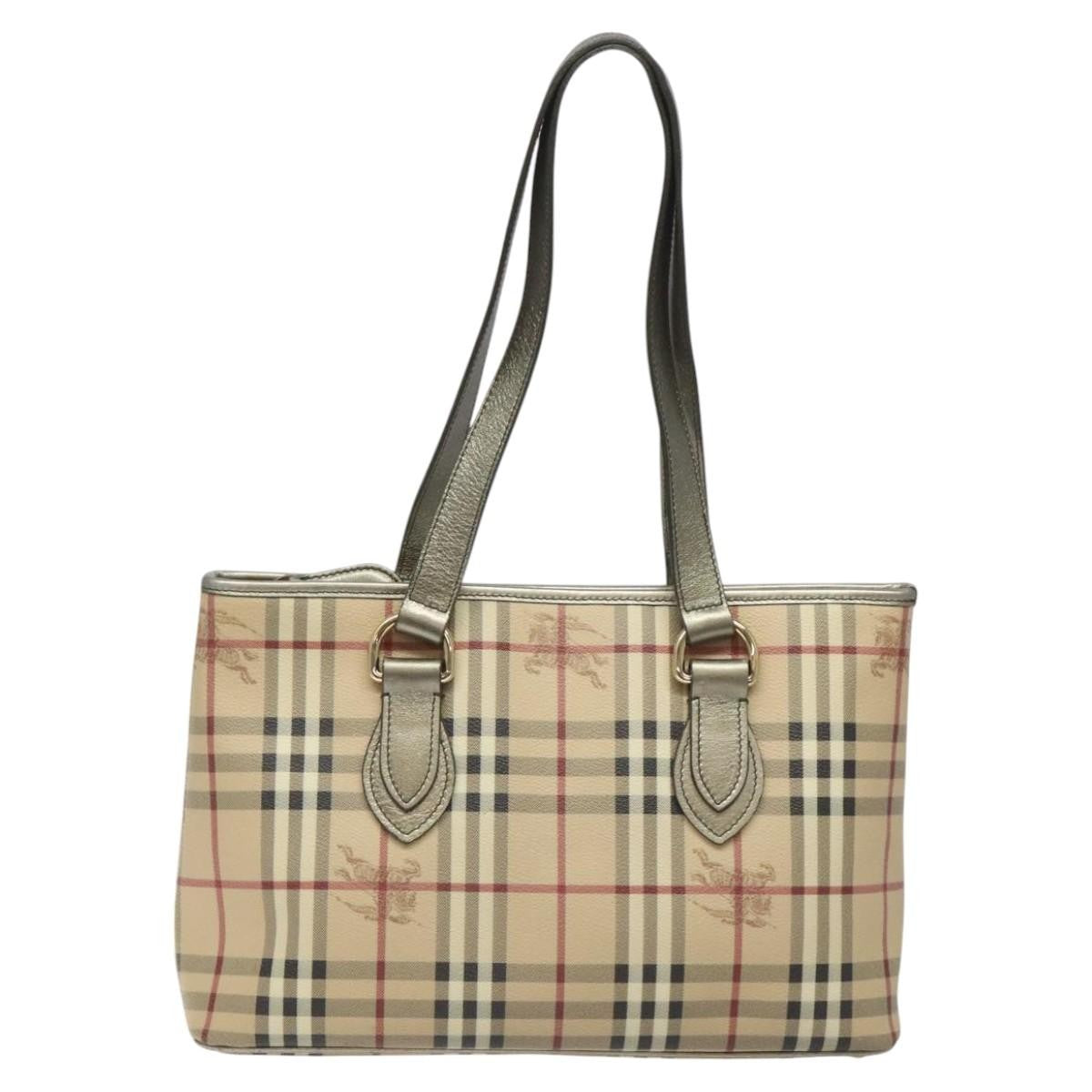 Burberry Regent Tote Haymarket Coated Canvas, BEIGE, PVC, Tote bag