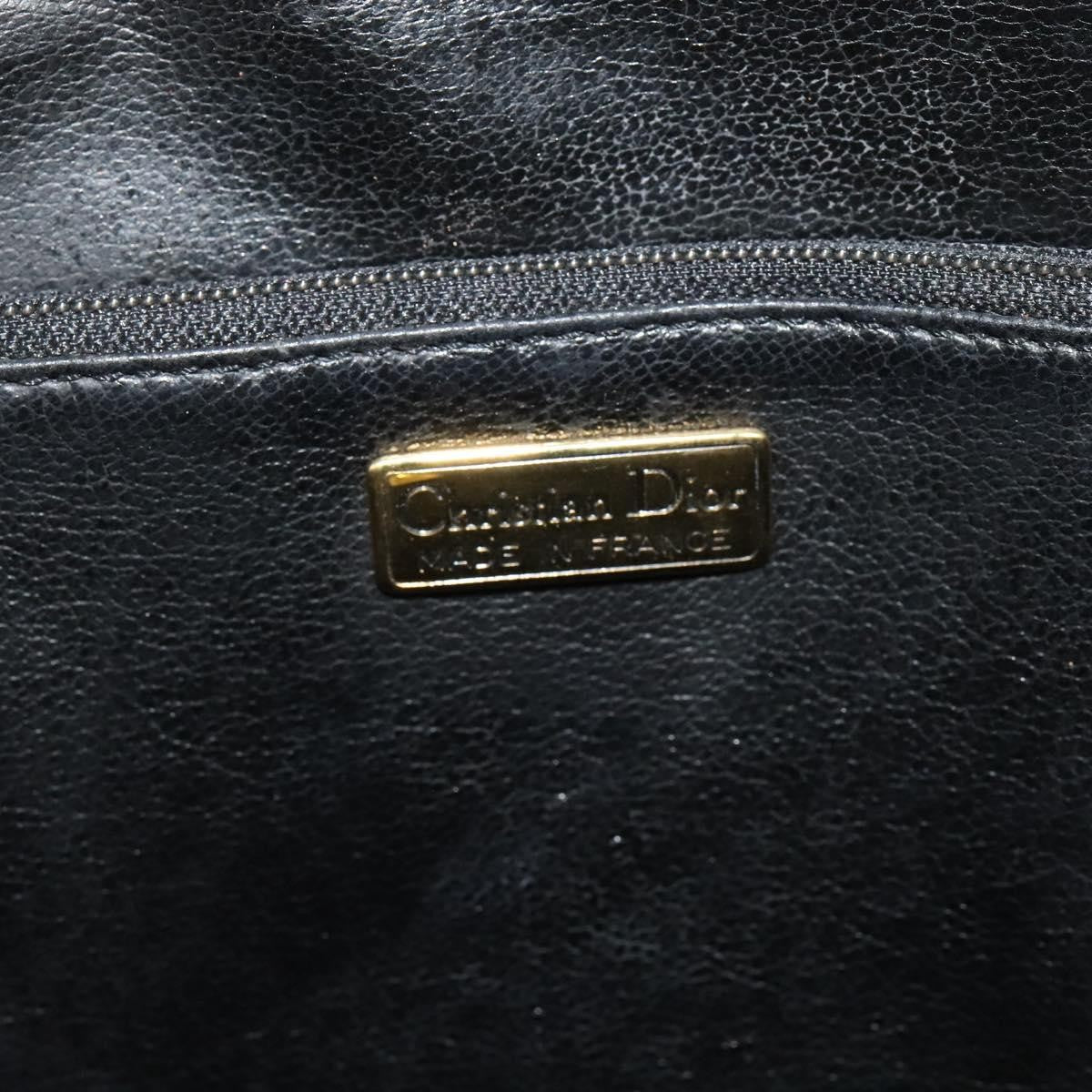 Christian Dior Vintage CD Handbag Leather, BLACK, LEATHER, Handbag