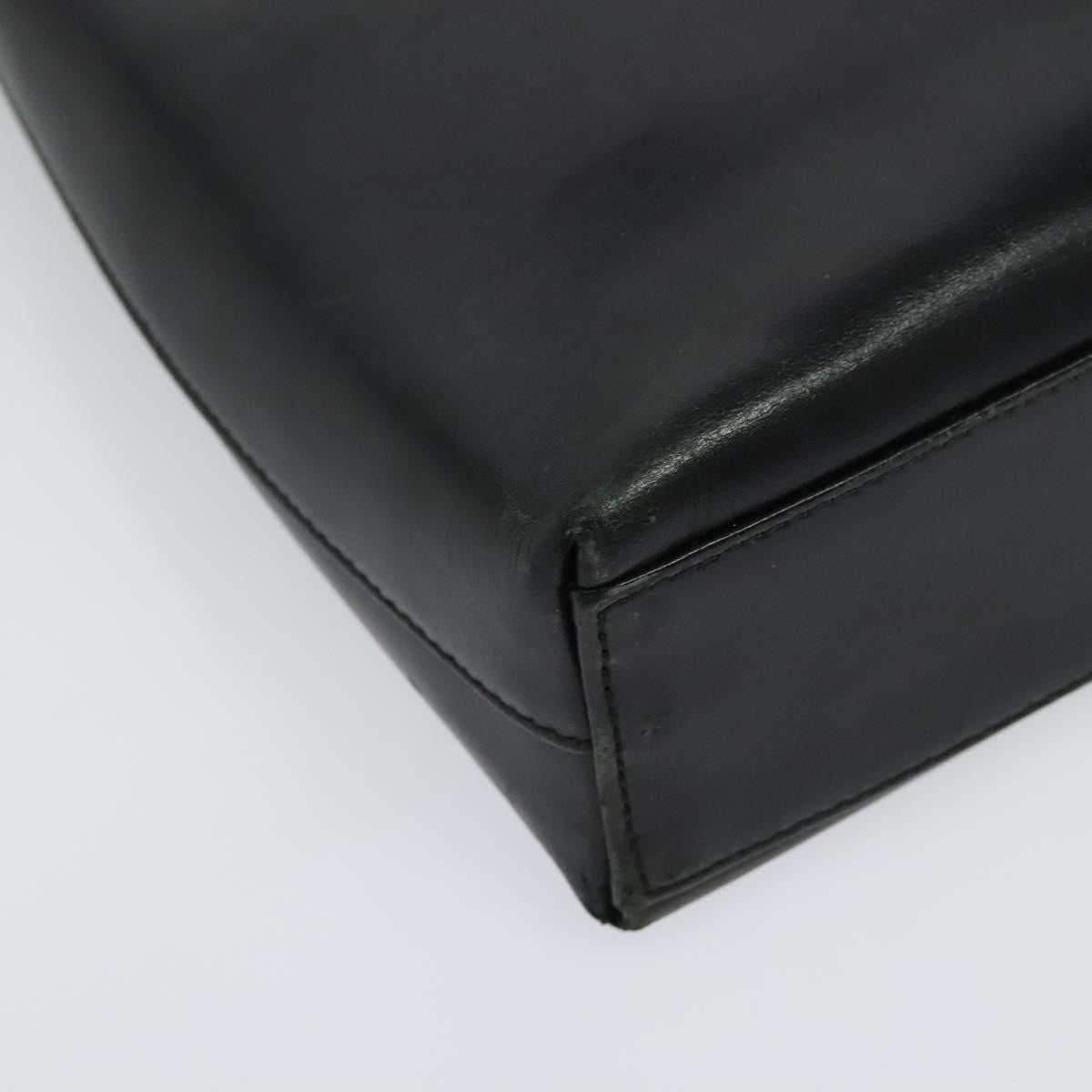 Salvatore Ferragamo Gancini Shoulder Bag Leather, BLACK, LEATHER, Shoulder bag