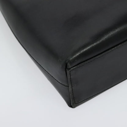 Salvatore Ferragamo Gancini Shoulder Bag Leather, BLACK, LEATHER, Shoulder bag