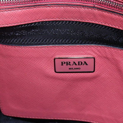 Prada Convertible Soft Shopping Tote Saffiano Leather, PINK, LEATHER, Tote bag