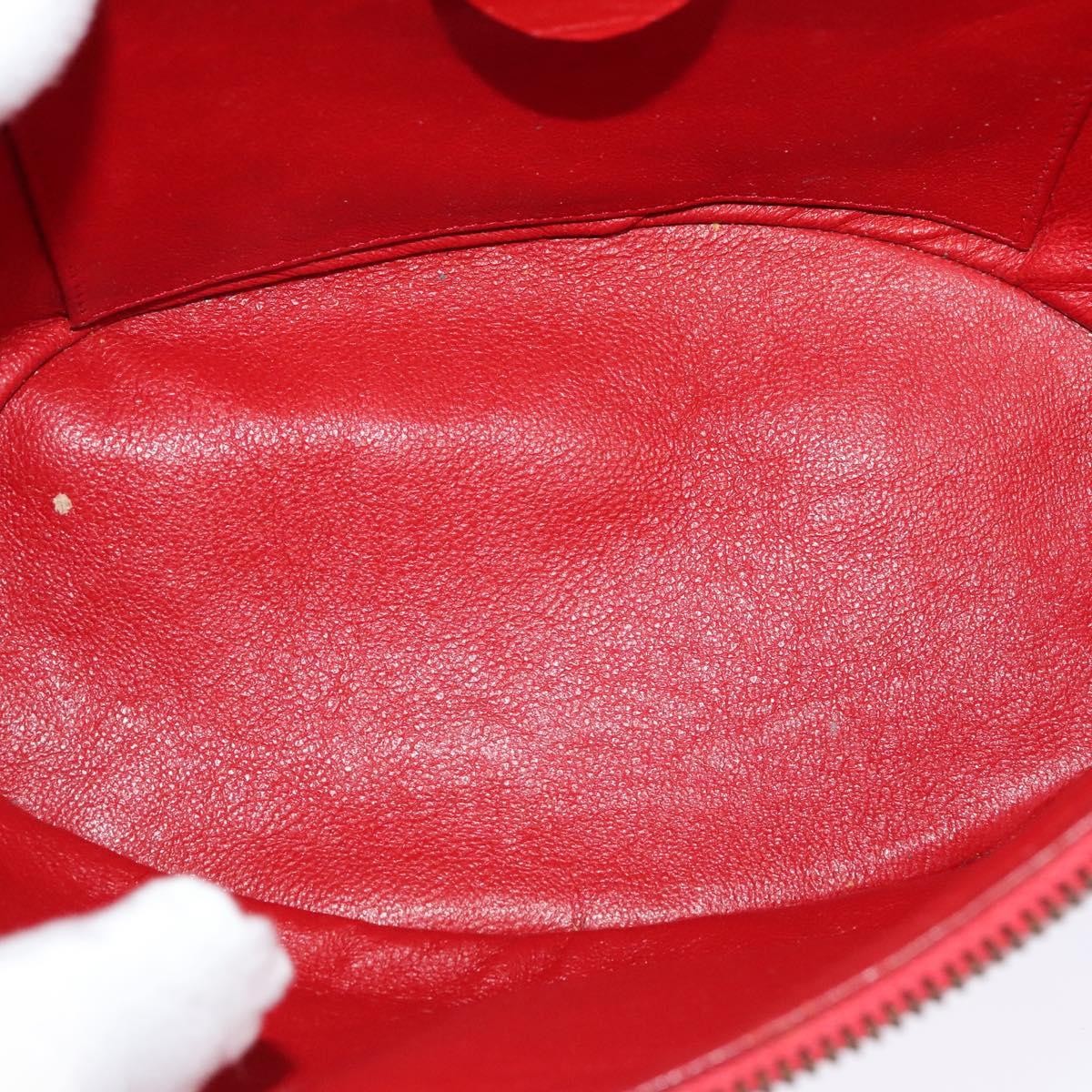 Celine Vanity bag Leather, RED, LEATHER, Shoulder bag