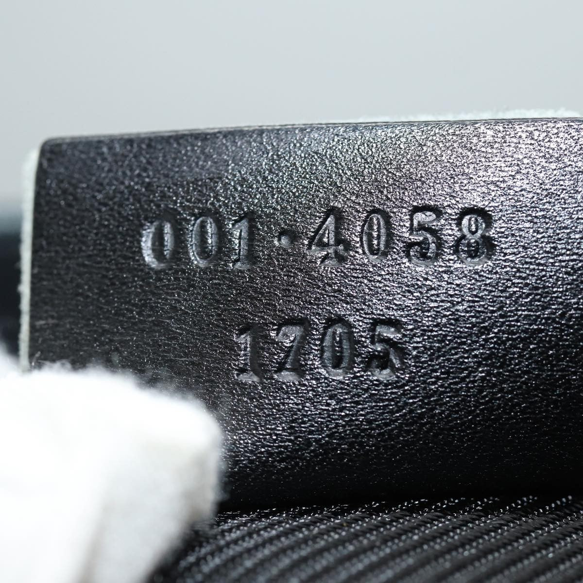 Gucci Vintage Bamboo Handle Tote Canvas, BLACK, CANVAS, Tote bag