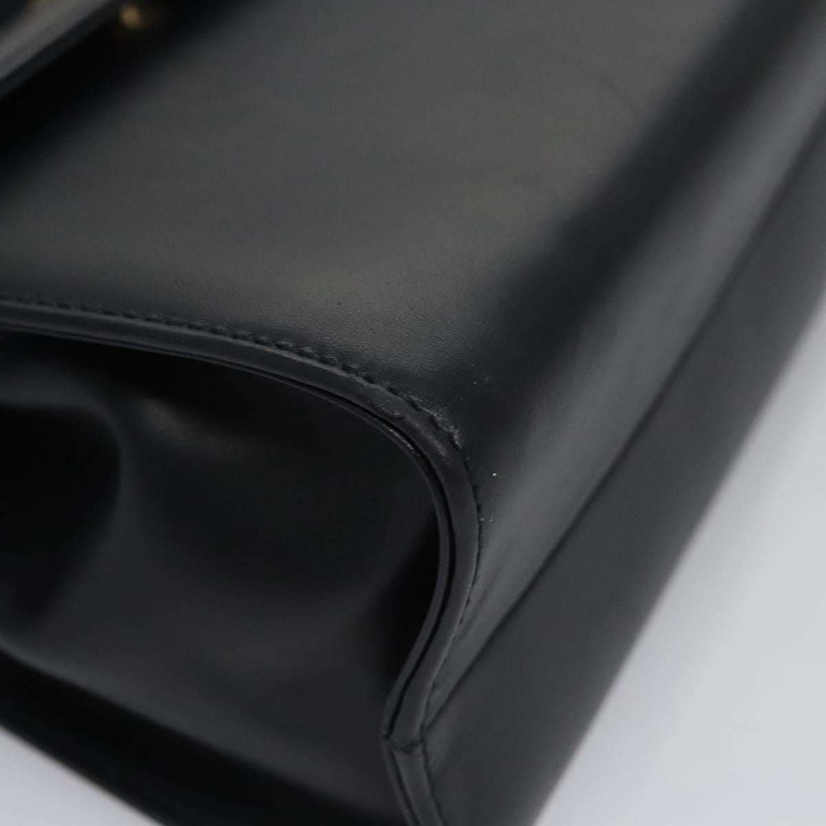 Salvatore Ferragamo Vintage Vara Bow Top Handle Bag Leather, NAVY, LEATHER, Handbag