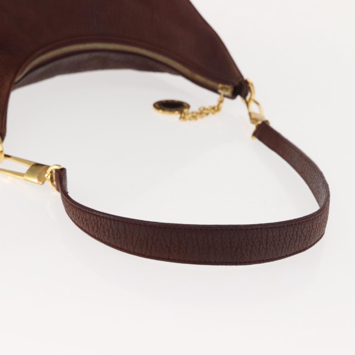 Bvlgari Medallion Frame Shoulder Bag Leather, BROWN, LEATHER, Shoulder bag