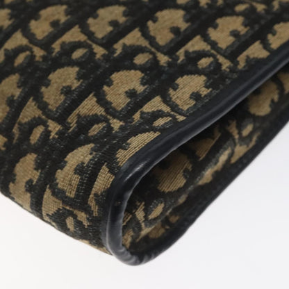 Christian Dior Vintage Trotter Shoulder Bag Canvas, NAVY, CANVAS, Shoulder bag