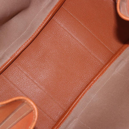 Hermes Garden Party Tote Toile and Leather, Orange, Canvas, Tote Bag
