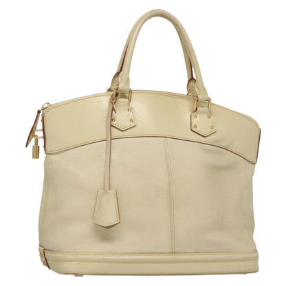 Louis Vuitton Suhali Lockit Handbag Leather, WHITE, LEATHER, Handbag