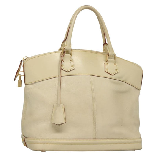 Louis Vuitton Suhali Lockit Handbag Leather, WHITE, LEATHER, Handbag
