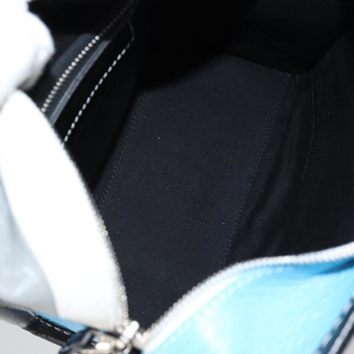 Balenciaga Bazar Convertible Tote Striped Leather, BLUE, LEATHER, Tote bag