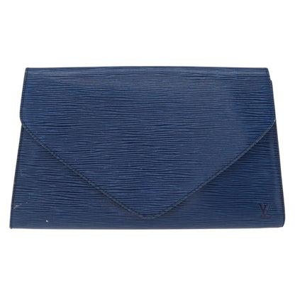 Louis Vuitton Art Deco Clutch Epi Leather, BLUE, LEATHER, Clutche & pouche