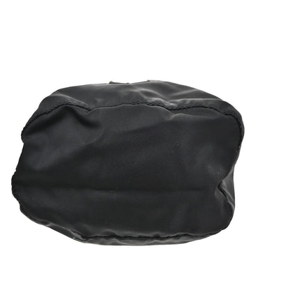 Prada Drawstring Wristlet Bucket Bag Tessuto, BLACK, NYLON, Handbag