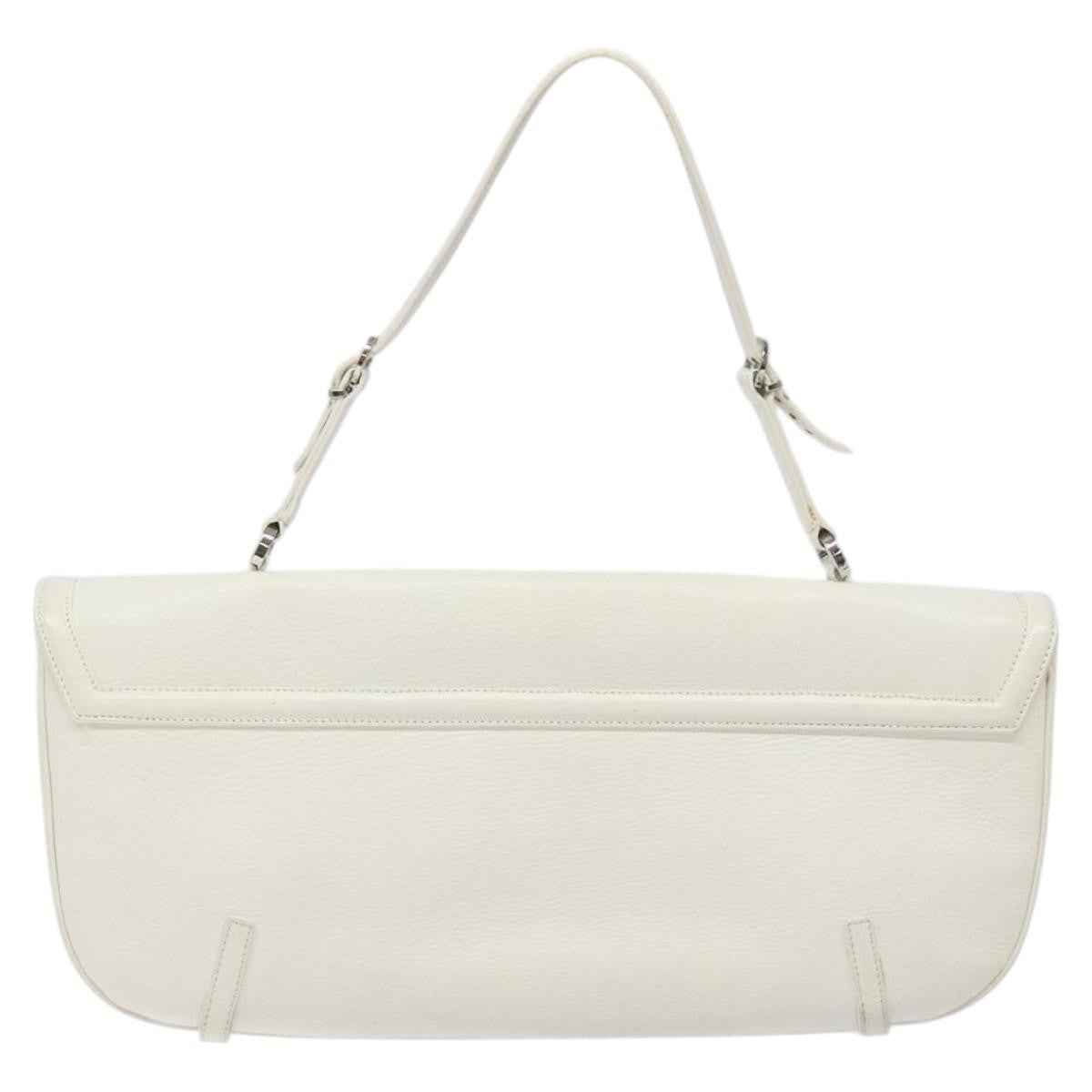Salvatore Ferragamo Shoulder Bag Leather, WHITE, LEATHER, Shoulder bag
