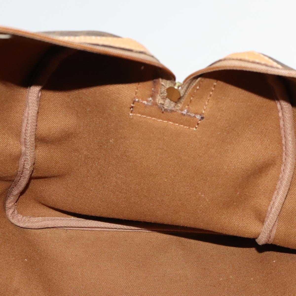 Celine Macadam Handbag Macadam with leather, BROWN, CANVAS, Handbag