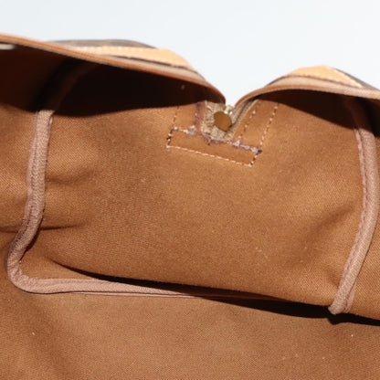 Celine Macadam Handbag Macadam with leather, BROWN, CANVAS, Handbag