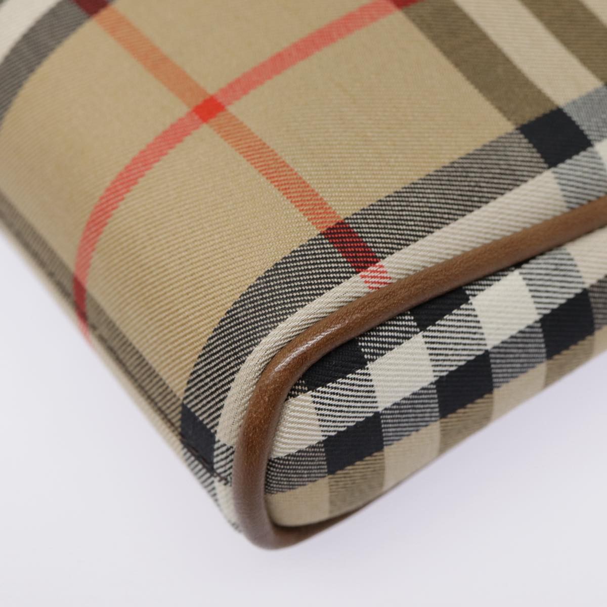 Burberry Nova Check Bowling Bag Canvas, BEIGE, CANVAS, Handbag