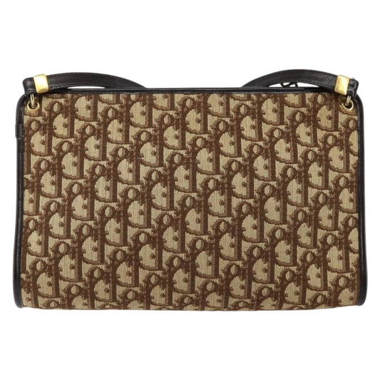 Christian Dior Vintage Trotter Shoulder Bag Canvas, BROWN, CANVAS, Shoulder bag