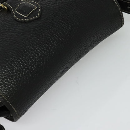 Celine Shoulder Bag Leather, BLACK, LEATHER, Shoulder bag