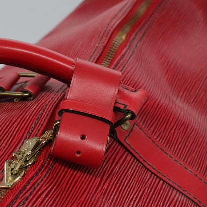 Louis Vuitton Keepall Bag Epi Leather, RED, LEATHER, Travel bag