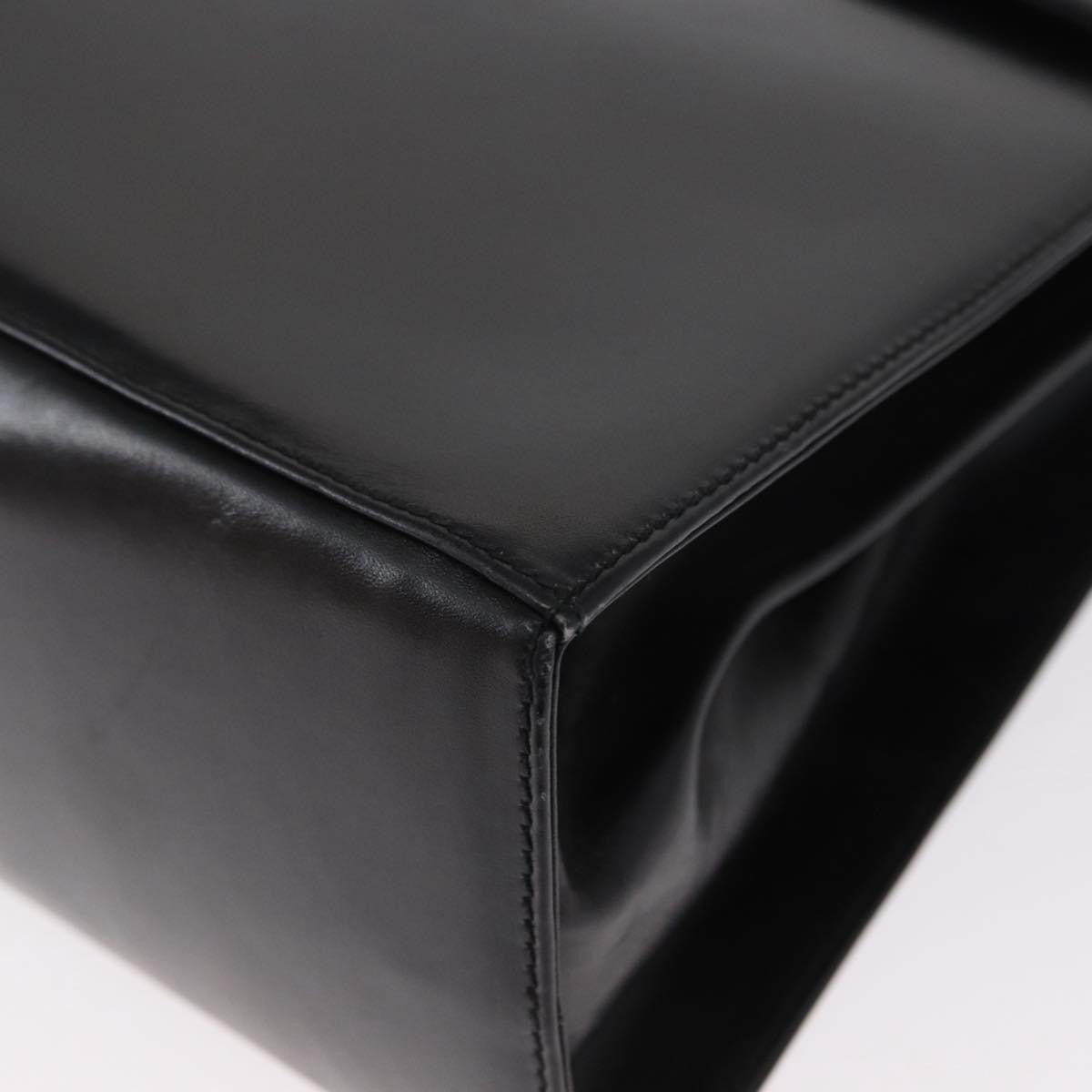 Salvatore Ferragamo Convertible Top Handle Bag Leather, BLACK, LEATHER, Handbag