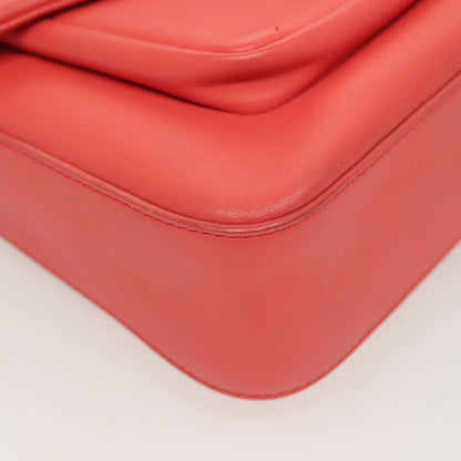 Fendi Be Baguette Flap Bag Leather, PINK, LEATHER, Shoulder bag