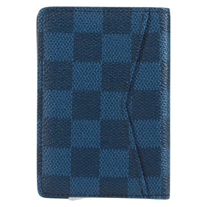 Louis Vuitton Graphite Card Case Monogram Damier, BLUE, CANVAS, Card Holders