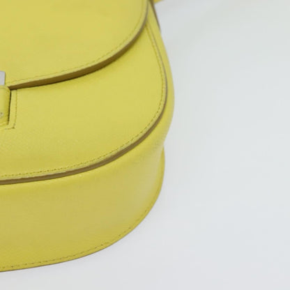 Celine Trotteur Crossbody Bag Grainy Leather, YELLOW, LEATHER, Crossbody bag