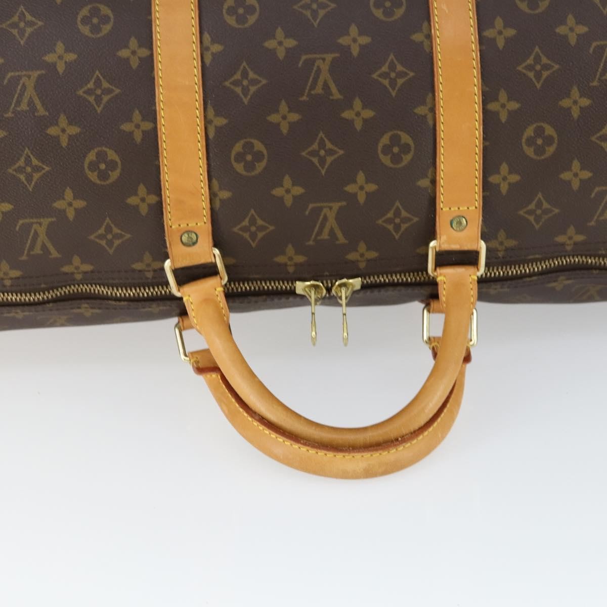 Louis Vuitton Keepall Bag Monogram Canvas, BROWN, CANVAS, Travel bag
