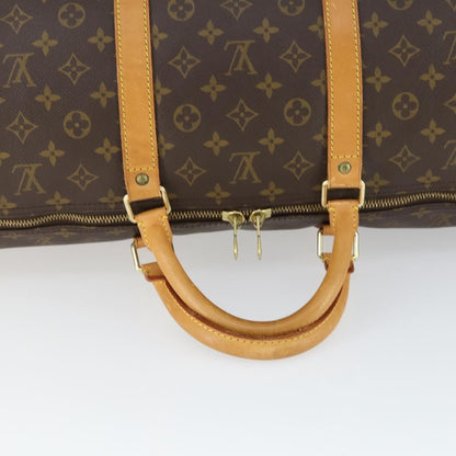 Louis Vuitton Keepall Bag Monogram Canvas, BROWN, CANVAS, Travel bag