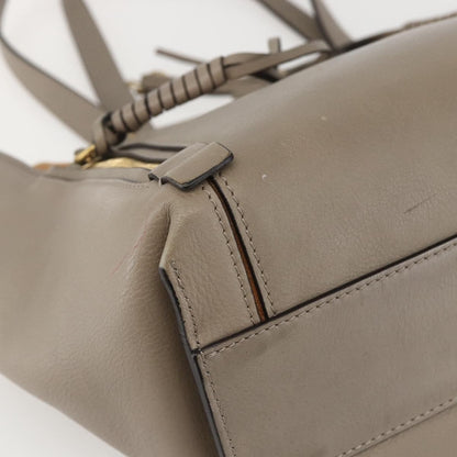 Chloe Milo Shopping Tote Leather, BEIGE, LEATHER, Tote bag