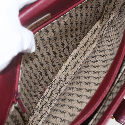 Saint Laurent Vintage Shoulder Bag Leather, RED, LEATHER, Shoulder bag