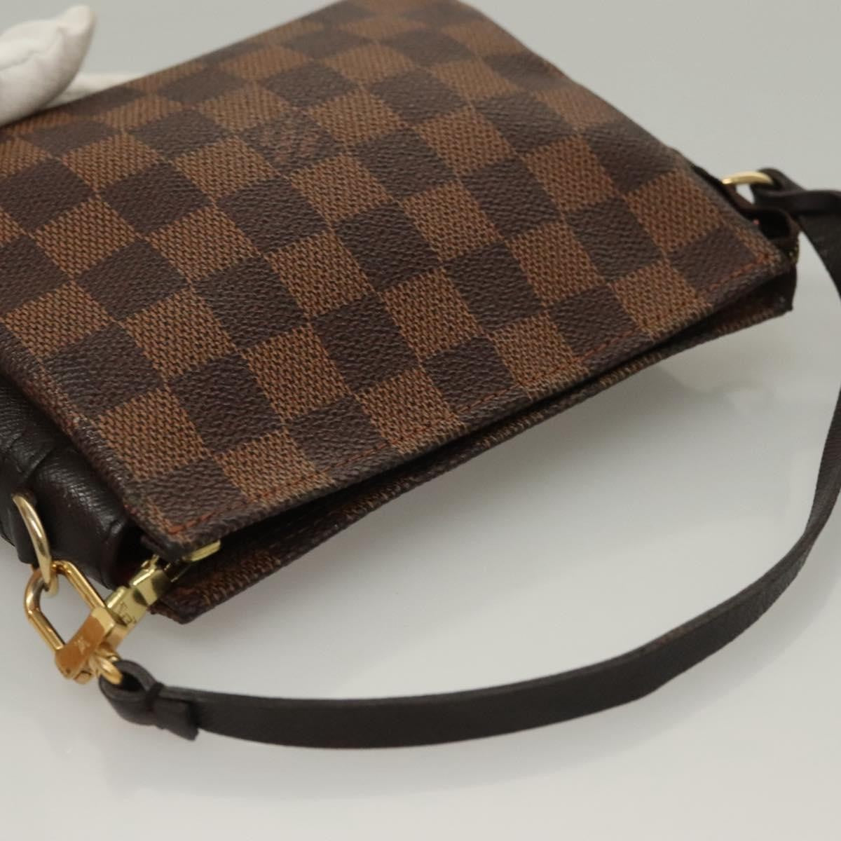 Louis Vuitton Trousse Make Up Bag Damier, BROWN, CANVAS, Clutche & pouche