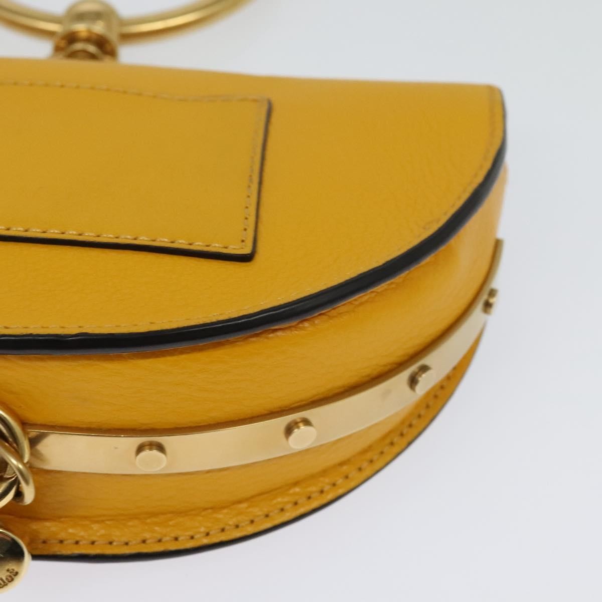 Chloe Nile Minaudière Leather, GOLD, LEATHER, Handbag