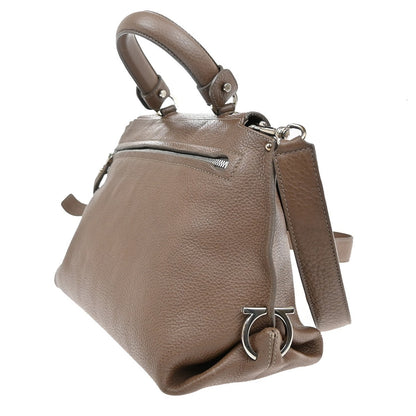 Salvatore Ferragamo Sofia Satchel Leather, BROWN, LEATHER, Handbag