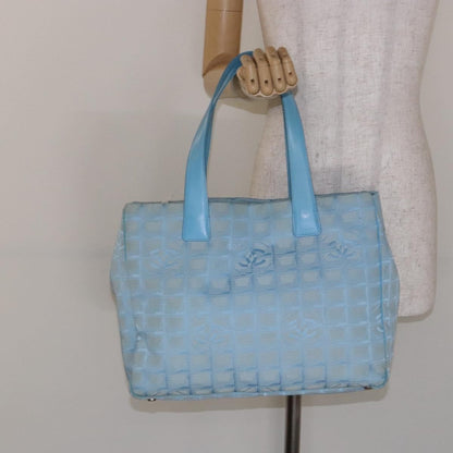 Chanel Travel Line Tote Nylon, BLUE, NYLON, Tote bag