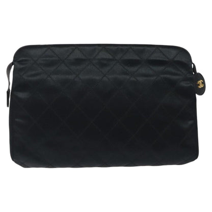 Chanel Vintage Clutch Silk, BLACK, SATIN, Clutche & pouche