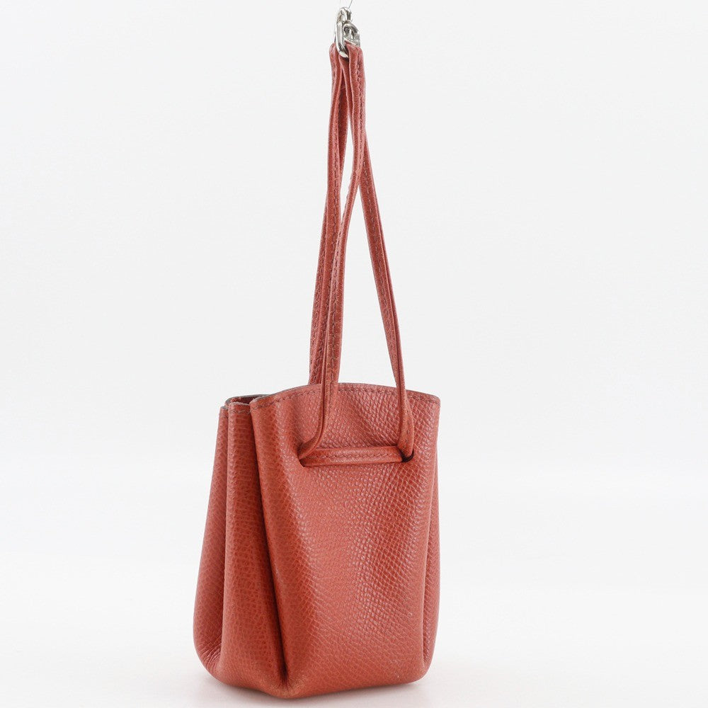 Hermes Vespa Pouch Leather, ORANGE, LEATHER, Clutche & pouche