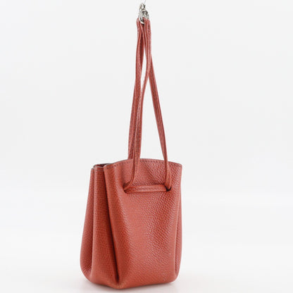 Hermes Vespa Pouch Leather, ORANGE, LEATHER, Clutche & pouche